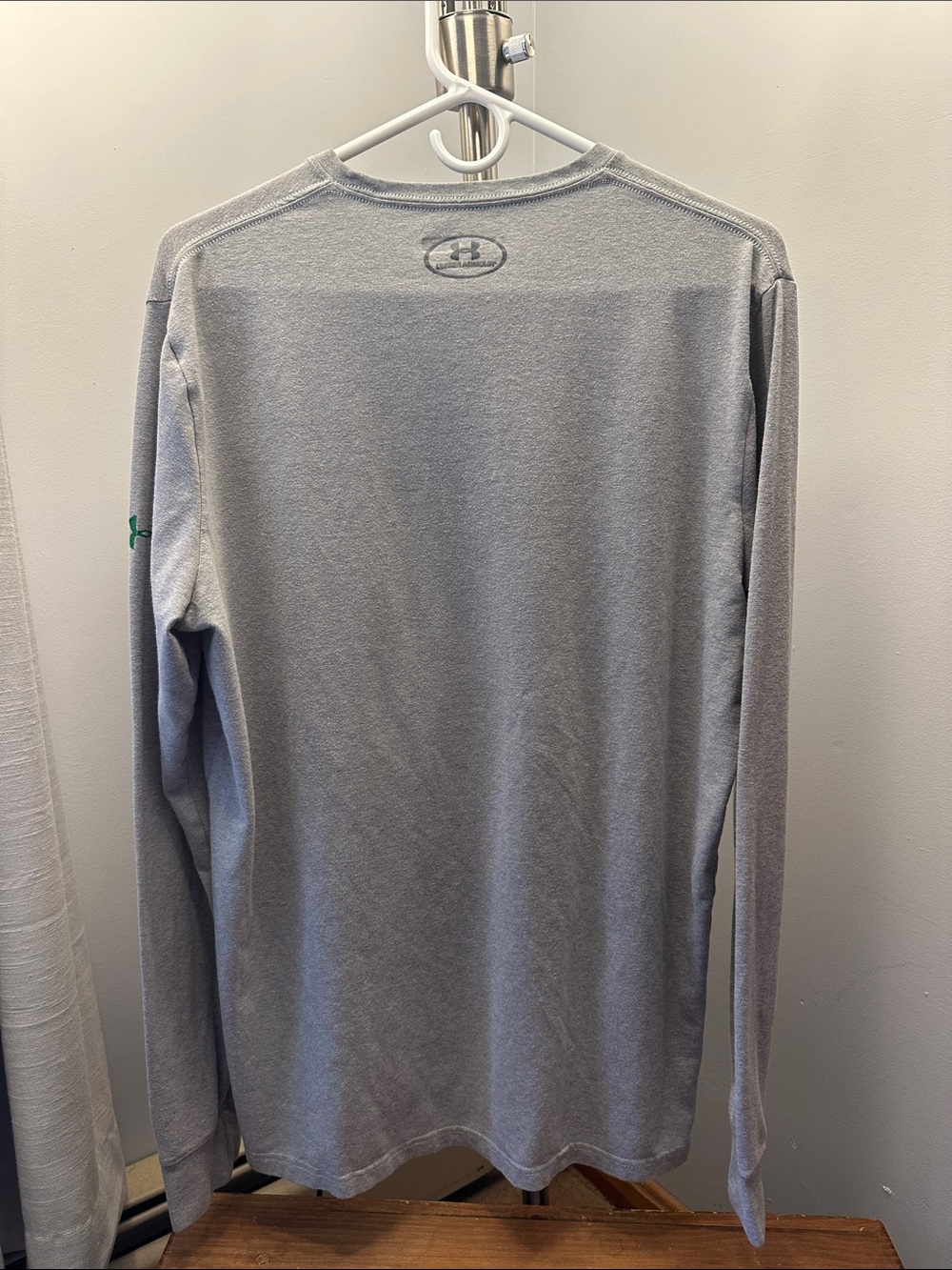 Under Armour Gray Boston Celtics Long-Sleeve Shirt with Green Logo - Picture 2 of 3